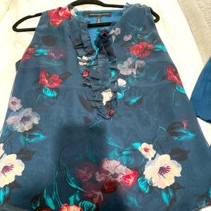 White House Black Market blue blouse